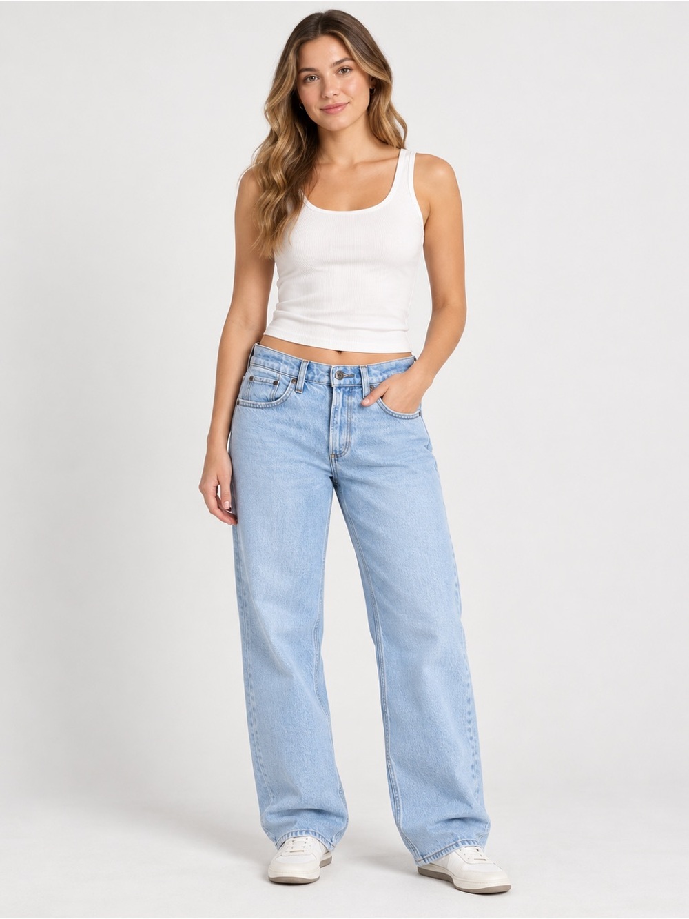 Abercrombie & Fitch The Baggy Low Rise Jeans 24 / 00 Light Wash Y2K 90s Regular